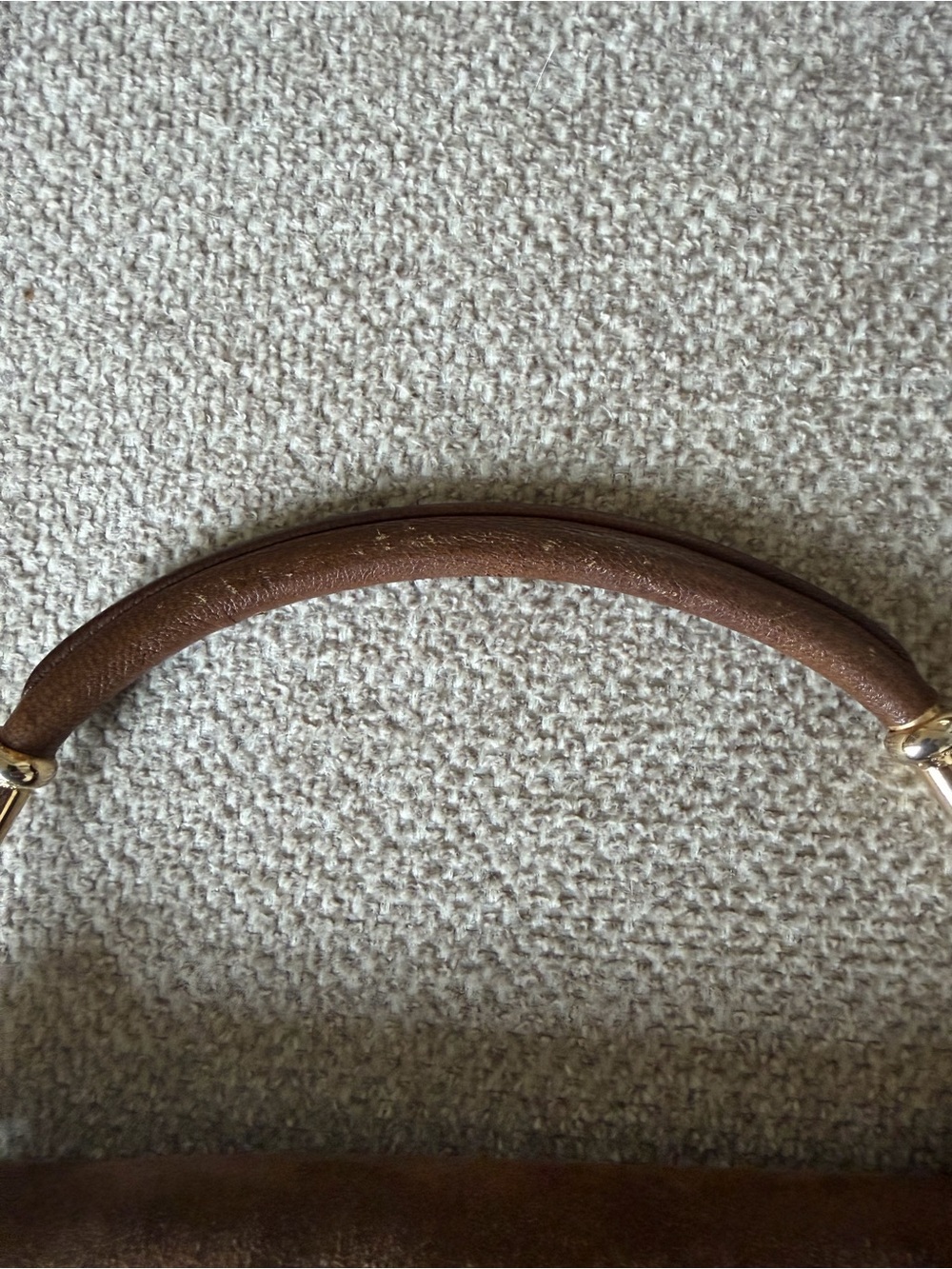 Vintage 1960’s Greta Italian Bag. Brown Suede & Smooth Leather, Gold Hardware - Picture 5 of 10